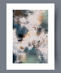 An Abstract Watercolor Artwork Featuring Vivid Splashes and Unique Textures that Captivates