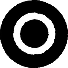Circle Inside Circular Frame Vector Icon