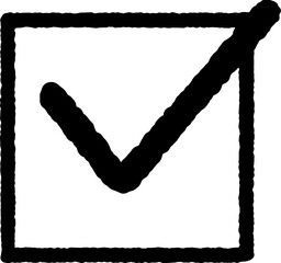 Check black Mark Inside Square Frame Vector Icon