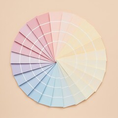 Obraz premium Pastel color palette swatches in circular layout