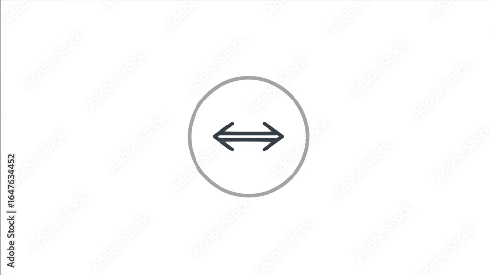 Poster circular icon of arrows pointing in opposite directions on a black background