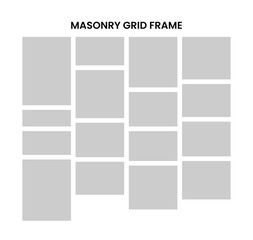 Masonry grid 4 column photos or pictures photo collage and digital wall template