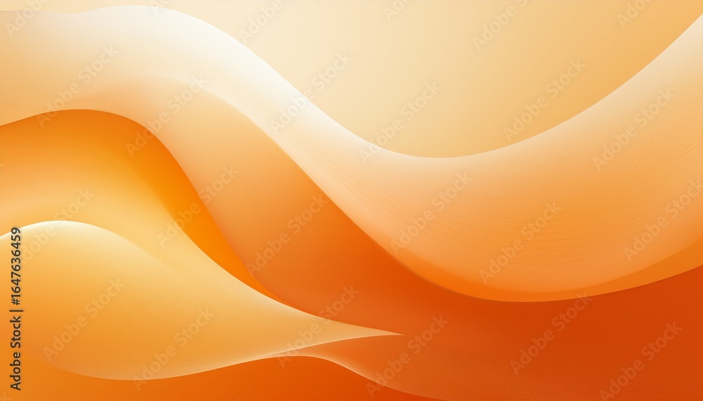 Poster gradient background in orange and white colors elegant display wallpaper with soft waves
