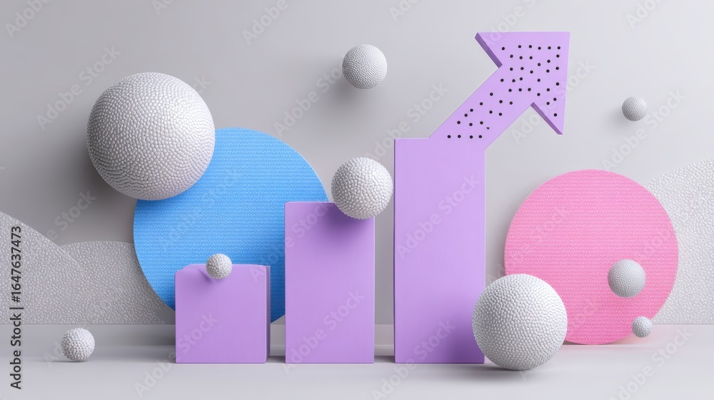 Poster minimal design trend chart featuring dotted lines for clean visual representation.