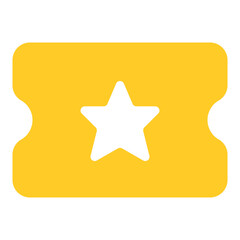 Obraz premium Ticket Icon With Star