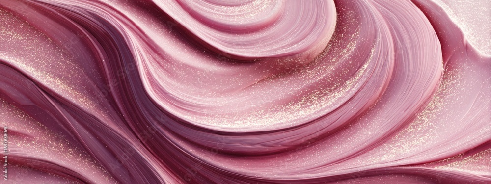 Poster abstract pink waves with shimmering texture for elegant and feminine design projects