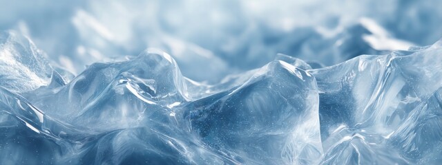 Obraz premium Soft Light Refraction on Ice Texture Creating a Dreamy Background for Creative Visuals