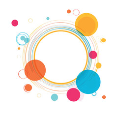 circle line vector isolated