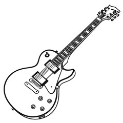 acoustic guitar isolated on white