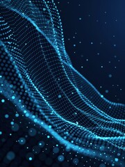 Abstract Network Waves in Blue Light with Sparkling Particles