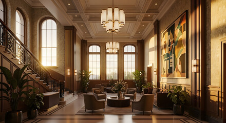Modern Heritage Building Interior Restoration A Luxurious Lobby Reimagined