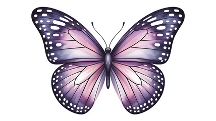 Obraz premium A Beautifully Drawn Purple And Pink Butterfly With Intricate Wing Patterns And White Dots, transparent background