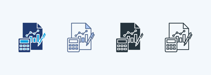 Business Budget Multiple Style Icon Collection