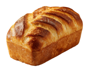 Freshly baked bread loaf bakery food cozy isolated on transparent background