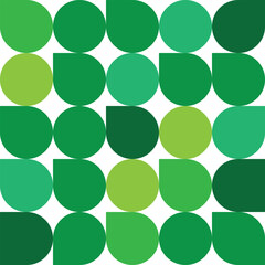 geometric floral green pattern background