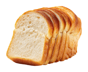 Slicing fresh white bread kitchen counter food home isolated on transparent background