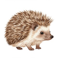 Obraz premium Brown Hedgehog Illustration Watercolor Style