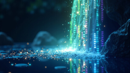Fototapeta premium Abstract Data Stream Cascade