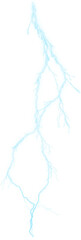 Thunder Bolt branch Surge – Light Blue Lightning Bolt with Realistic Branching Paths, White Background, Dynamic Energy Pattern, Scientific and Artistic Illustration