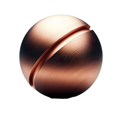 Close up of a metallic baseball with a dark background