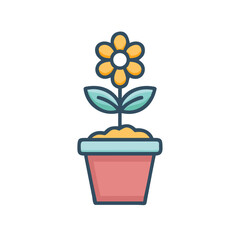Charming flower in a pot: A symbol of growth, nature, and care