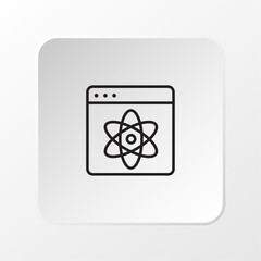 Smart Whiteboard Icon, Interactive Study Tool Vector