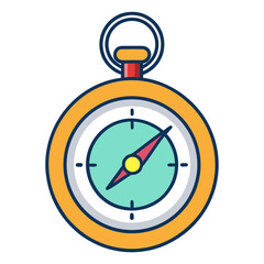 Stylized compass icon for navigation and exploration © Mariam