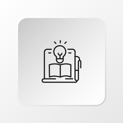 Reading Icon, Book on Lectern Flat Vector Design
