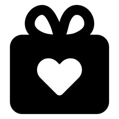 Fototapeta premium Gift Box Icon with Ribbon