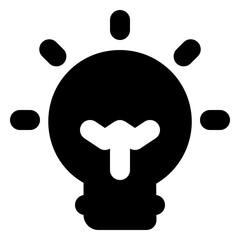 Bold Lightbulb Idea Icon