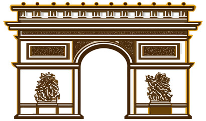Detailed illustration of an archway structure