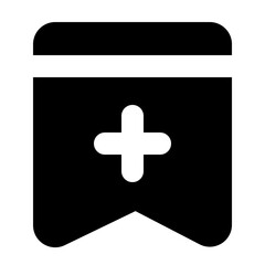 Fototapeta premium Add Bookmark Icon Plus Sign