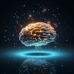 Fototapeta premium Creative Concept of Brain and Artificial Intelligence