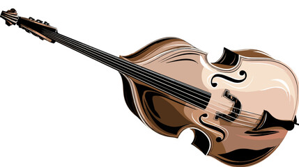 Ornamental double bass illustration