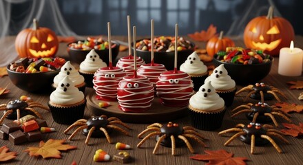 Delicious Halloween Treats Spooky Desserts and Candies, Perfect for Parties and Trick-or-Treating