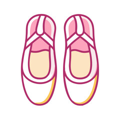 Pink Ballet Slippers Illustration for Dance and Performance Arts Applications