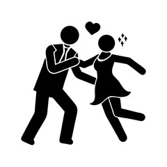 A joyous moment of love and laughter during an unexpected romantic encounter