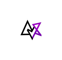 Abstract geometric design in purple and white