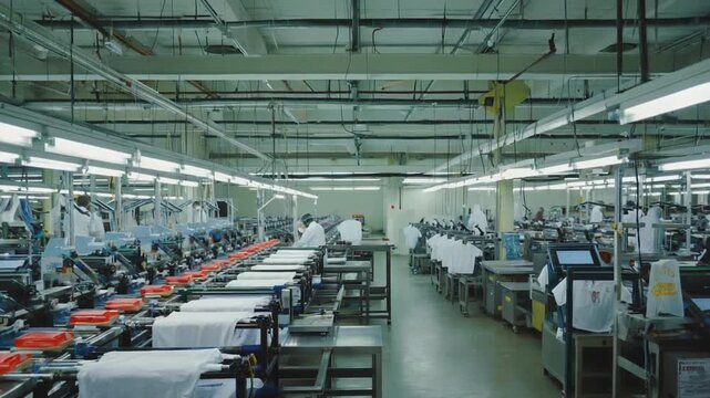 T-shirt printing factory.