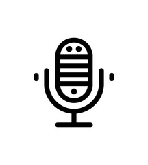 Simple white microphone icon