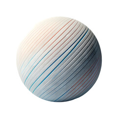 Textured sphere with diagonal lines on black background