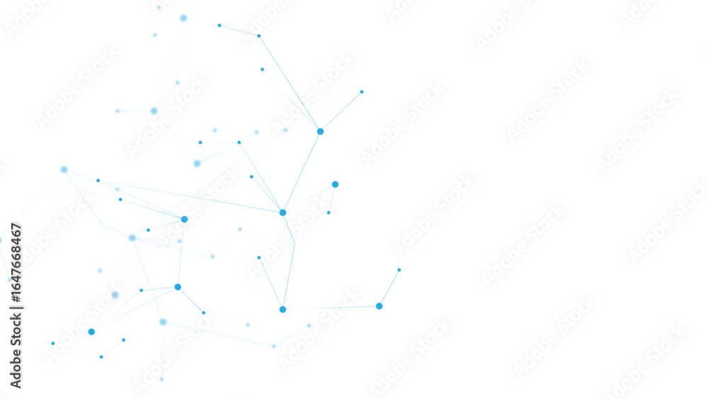 Poster blue white abstract polygon connection mesh digital technology futuristic communication high tech co