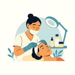 Relaxing Spa Day Facial Treatment for Radiant Skin Beauty and Wellness Session with Skincare Professional