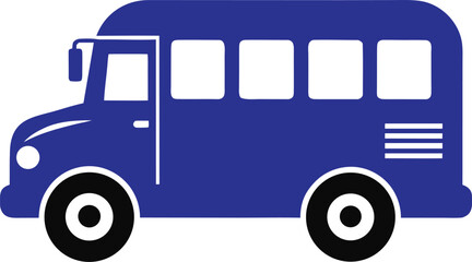 Vector Silhouette of a School Bus on a transparent background
