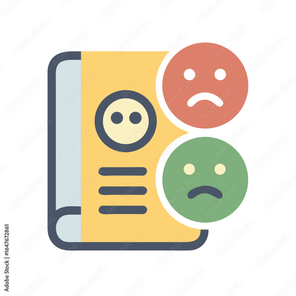 Poster survey feedback icon shows document with results from bad to good