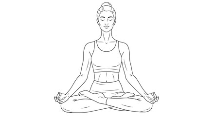 Woman Meditating in Lotus Position