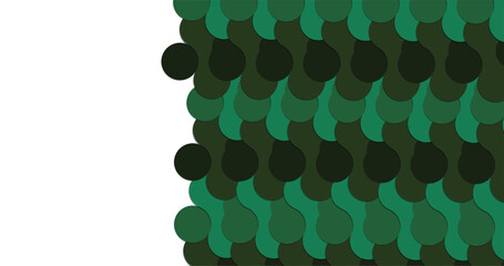 layered circles, overlapping green gradient pattern