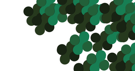 layered circles, overlapping green gradient pattern