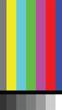 television test pattern with color bars. vector illustration