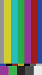 Television Test Pattern Stripes represents signal testing, error. vector illustration